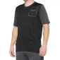 Maglia 100% RIDECAMP Maniche Corte Nero/Grigio