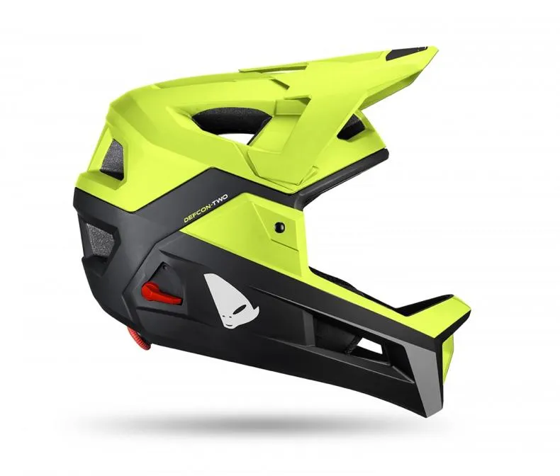 CASCO MTB DEFCON TWO NERO e GIALLO UFO PLASTI